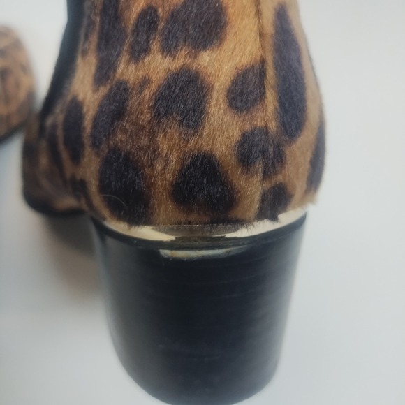 Nine West Ankle Boots Women's Size 7M Faux Fur Leopard Print - Picture 6 of 8